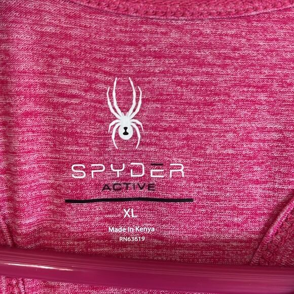 SPYDER Women's Cutout Racerback Tank Top Sz XL space Dye Pink - Picture 4 of 7